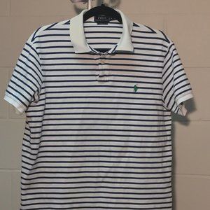 Polo Ralph Lauren White/Blue Stripe - Size L